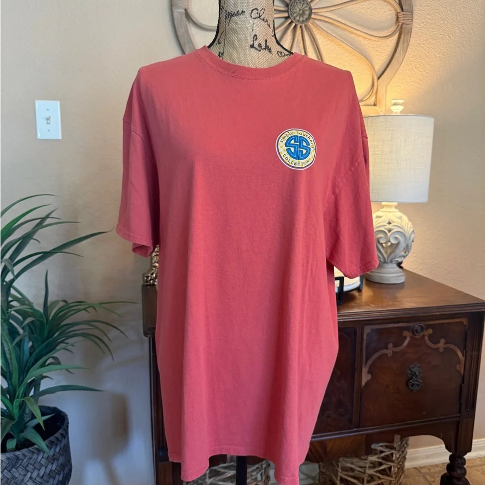 Simply Southern Rose Coral Firefly Short Sleeve Tee - Picture 12 of 12